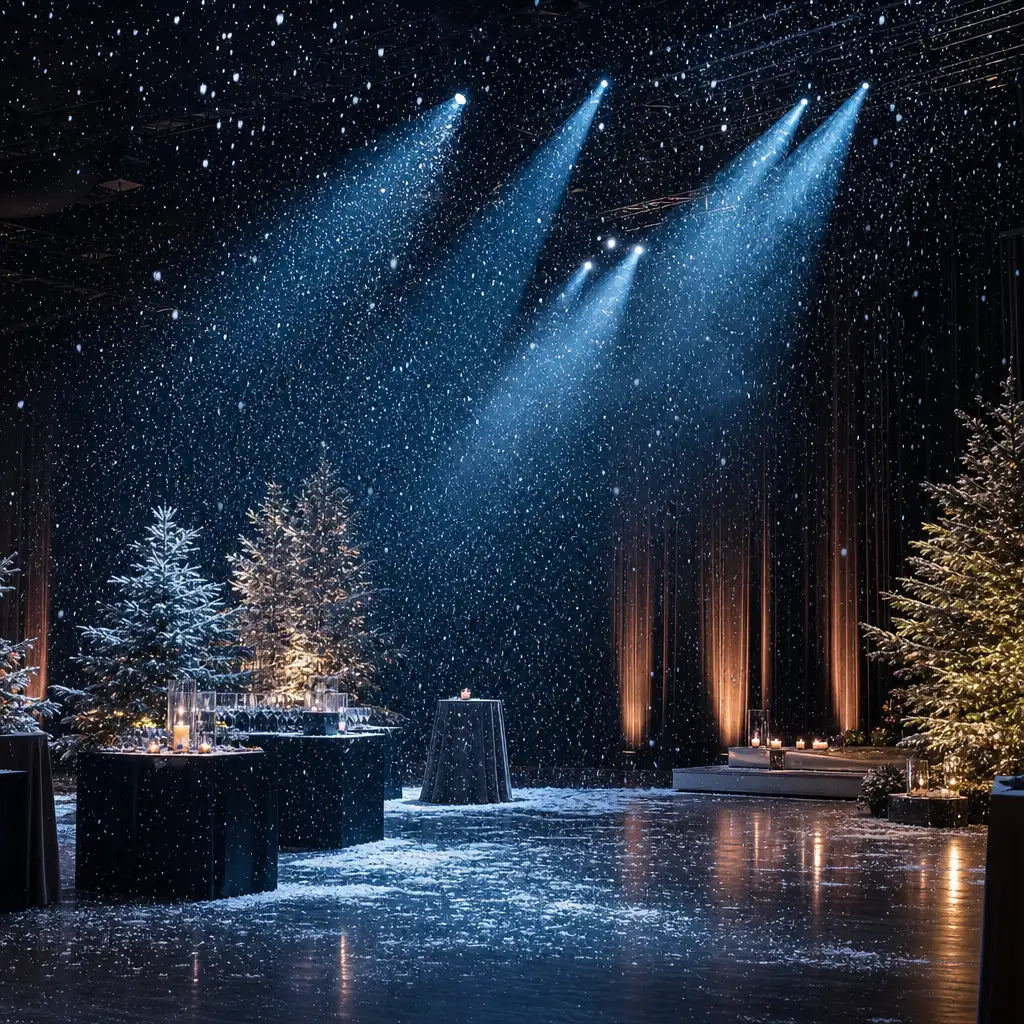 Creating Realistic Falling Snow Effects for Indoor Events