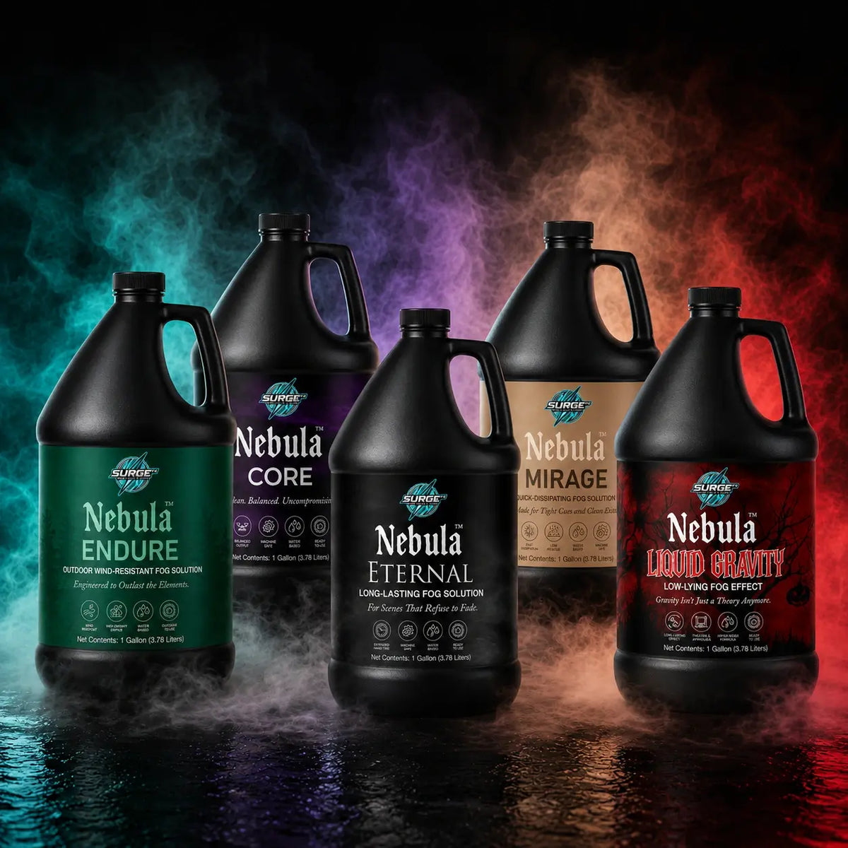 Nebula™ Fog Fluids category image showing the Nebula fog fluid lineup.