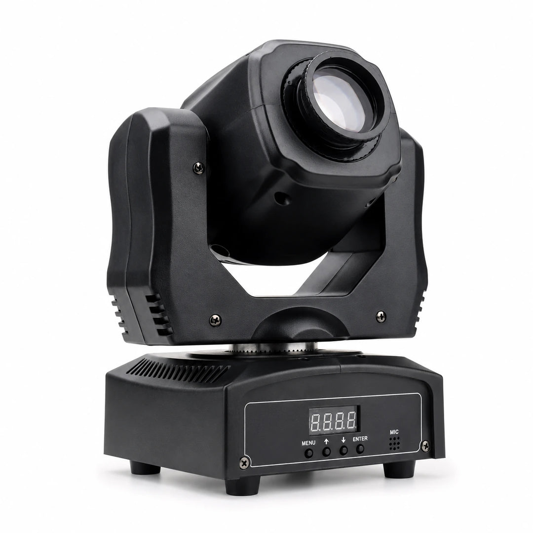 SurgeFX SF-BM60 mini beam LED moving head light hero image on a clean white background.