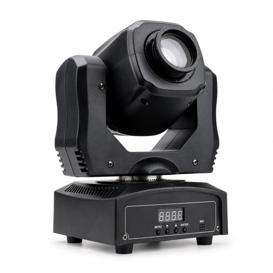 SurgeFX SF-BM60 mini beam LED moving head light hero image on a clean white background.