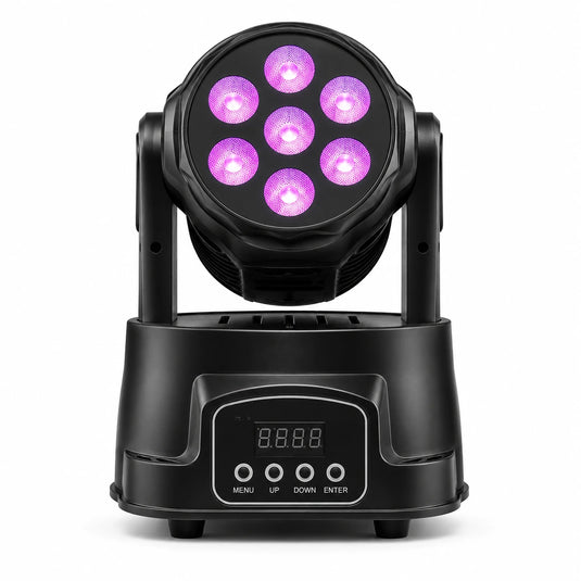 SurgeFX SF-MW710 LED mini wash moving par light hero image on a clean white background.