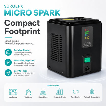 SurgeFX Micro Spark compact footprint product feature image