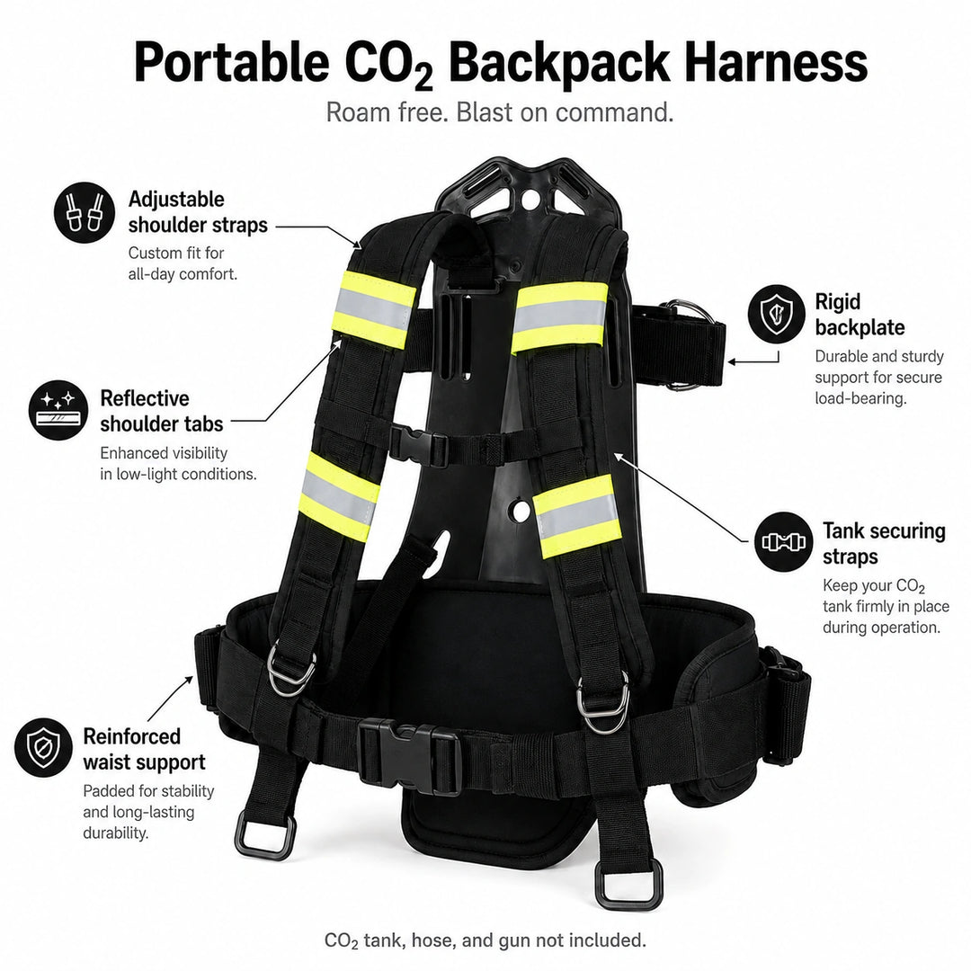 SurgeFX Portable CO2 Backpack Harness — Features with matching model