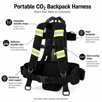 SurgeFX Portable CO2 Backpack Harness — Features with matching model