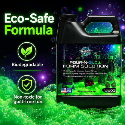 32oz UV Foam Solution – Pour & Glow Packs - Party Use