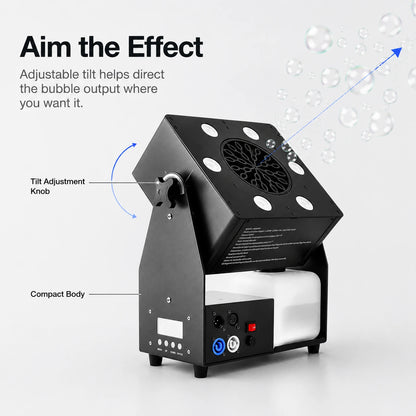 Adjustable output angle image showing the 180 degree bubble direction on the Ventaris Mini
