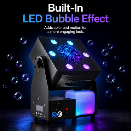 RGBW LED effect design image for the SurgeFX Ventaris Mini bubble machine