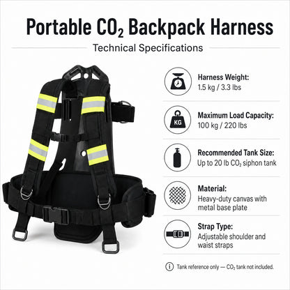 SurgeFX Portable CO2 Backpack Harness — Technical specifications