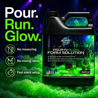 32oz UV Foam Solution – Pour & Glow Packs - Compatibility