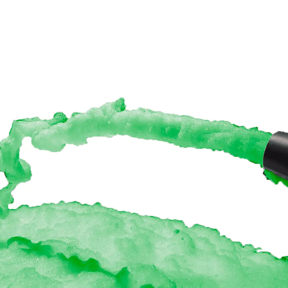 Colorful foam additive jar with vibrant pigment for events, 4oz container.