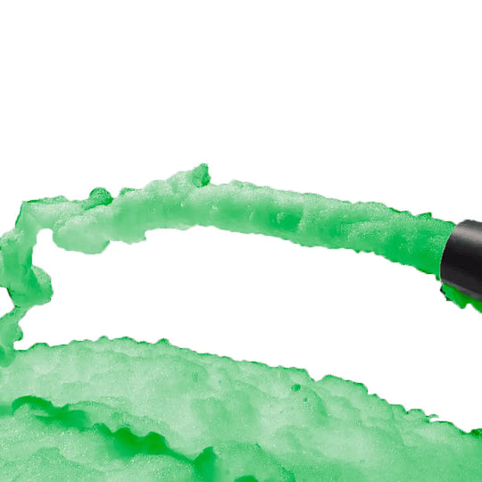 Colorful foam additive jar with vibrant pigment for events, 4oz container.