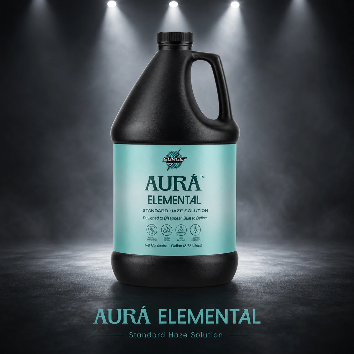 Aurà Elemental water-based haze fluid product showcase image