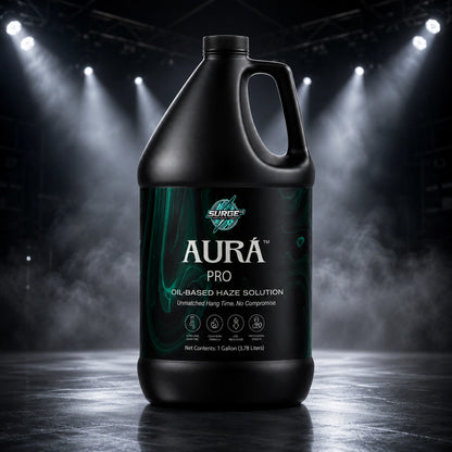 Aurà Pro oil-based haze fluid product showcase image