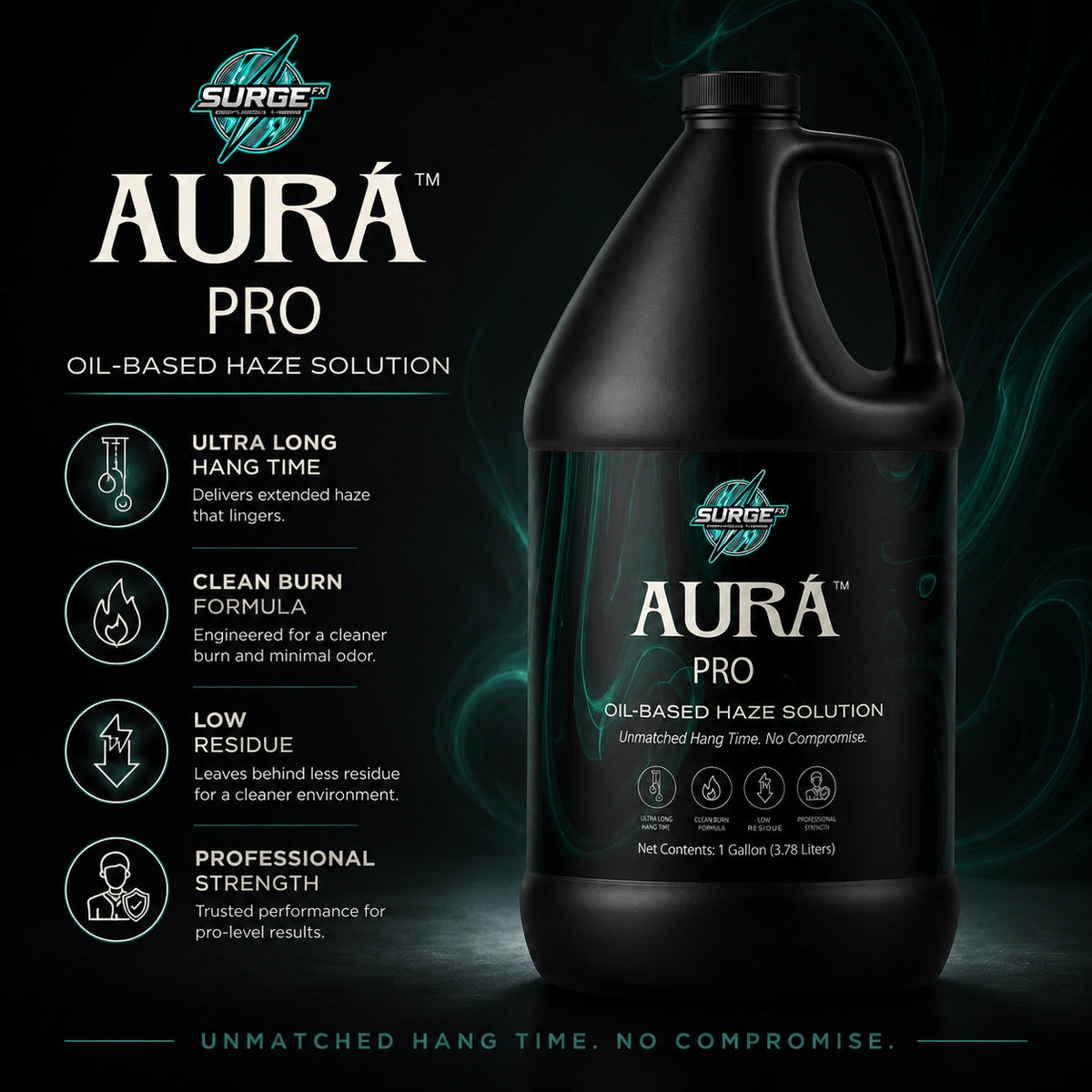 Aurà Pro oil-based haze fluid advertisement image