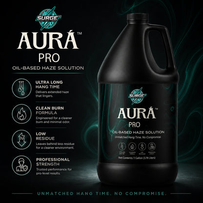 Aurà Pro oil-based haze fluid advertisement image