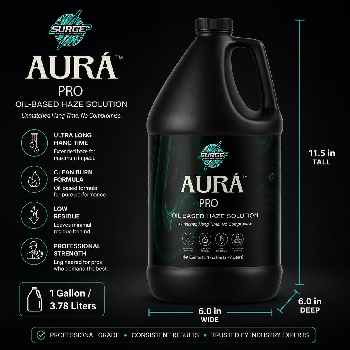 Aurà Pro oil-based haze fluid product display image