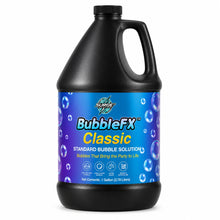 BubbleFX Classic standard bubble solution in a black 1-gallon bottle on a clean white background