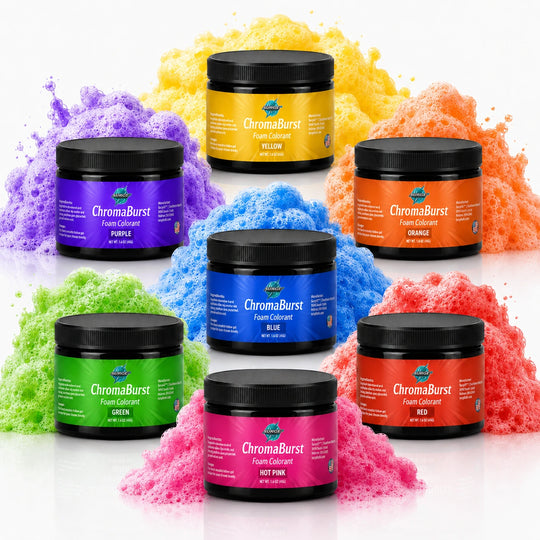 Vibrant Event Foam Color Additive - 40 Gallons in Every 4oz Jar