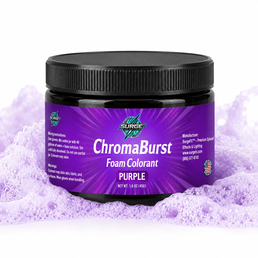 Vibrant Event Foam Color Additive - 40 Gallons in Every 4oz Jar