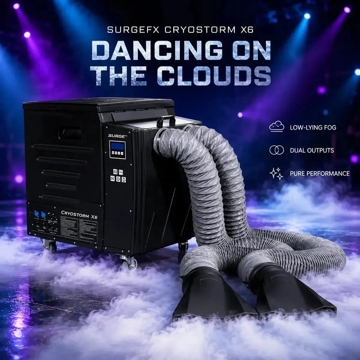 Cryostorm X6 6000W Dry Ice Low-Lying Fog Machine performance / benefit image