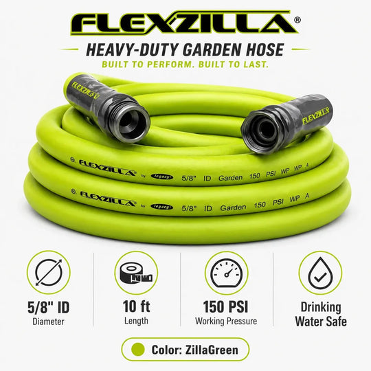 Flexzilla 5/8 x 10 ft Heavy Duty Hose marketing ad image