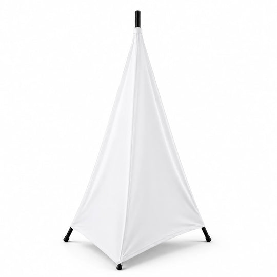 Foam Machine Tripod Cover White hero product image on dark studio background