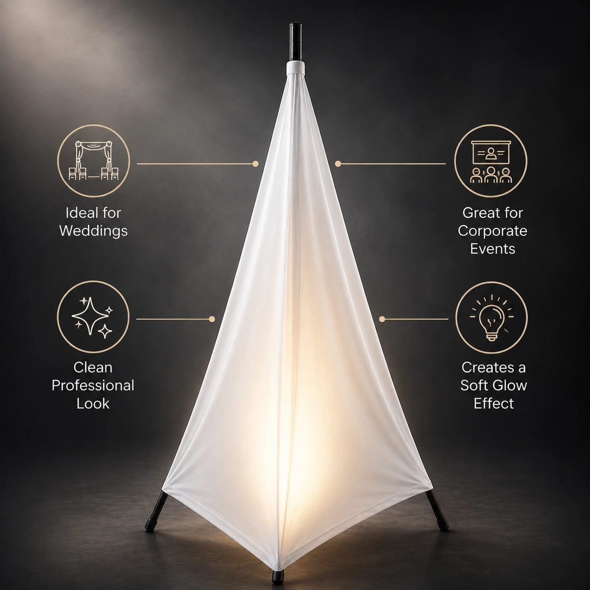 Foam Machine Tripod Cover White event styling / use-case image