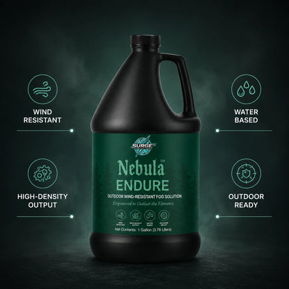 Nebula Endure outdoor wind-resistant fog solution product showcase image