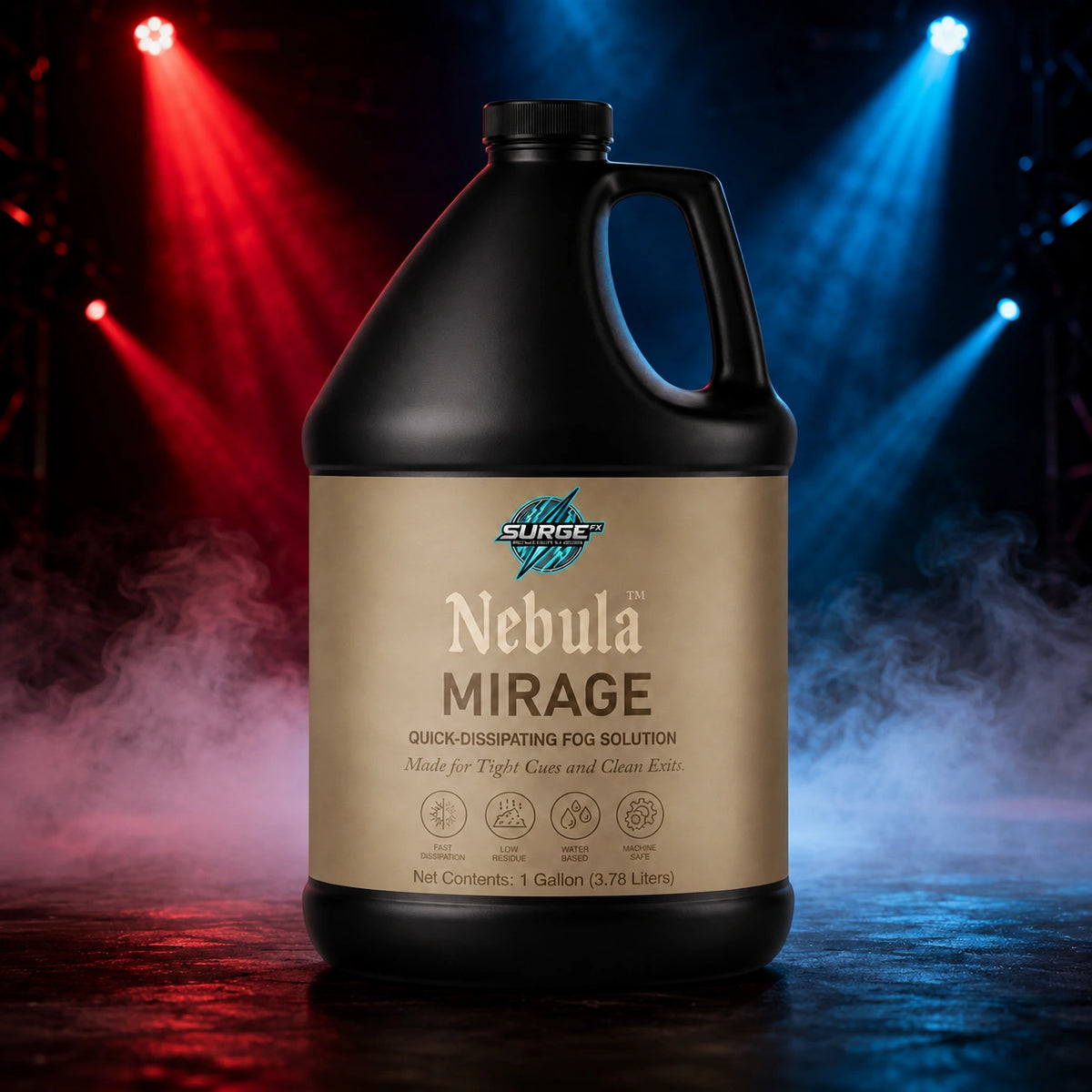Nebula Mirage quick-dissipating fog solution spotlight showcase image