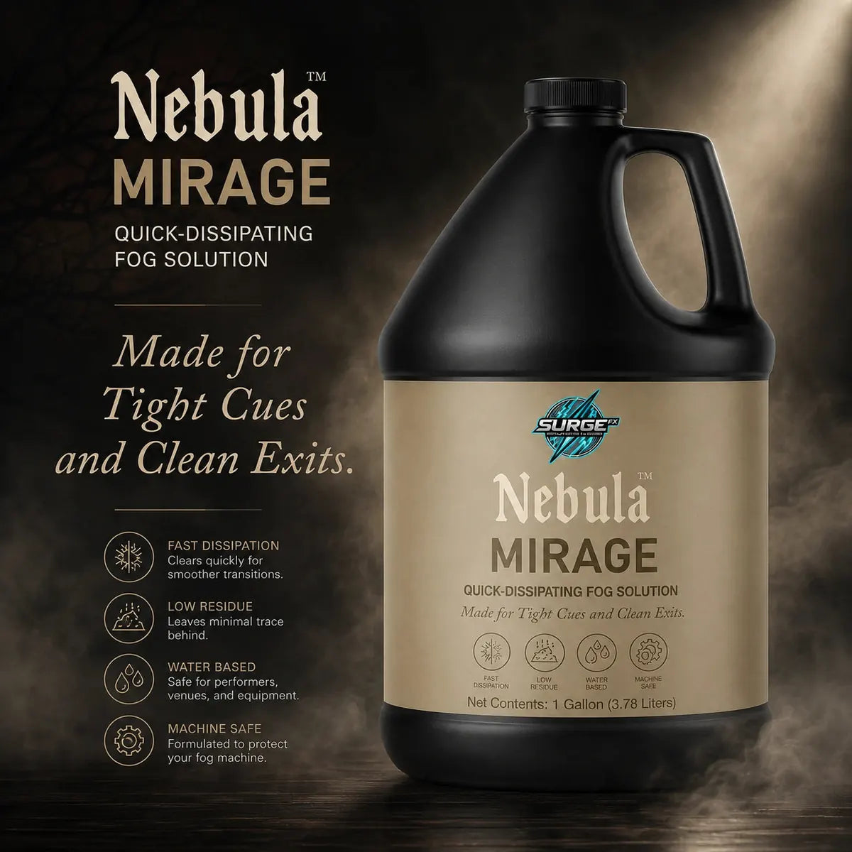Nebula Mirage quick-dissipating fog solution advertisement image