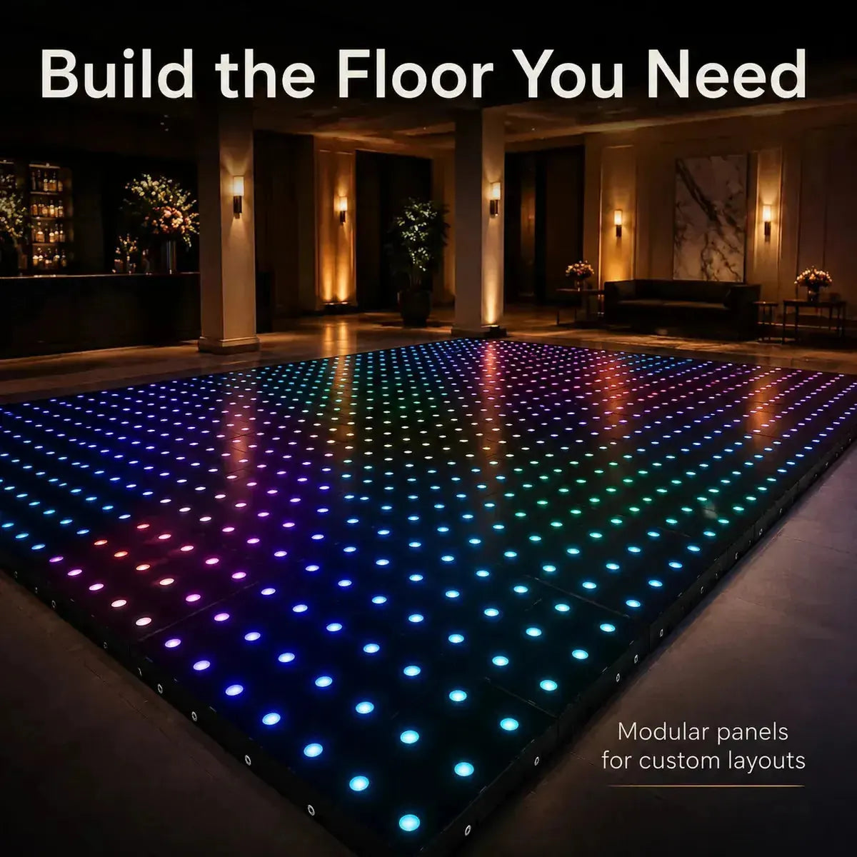 Custom Pixel LED Dance Floor layout configuration for professional event setup