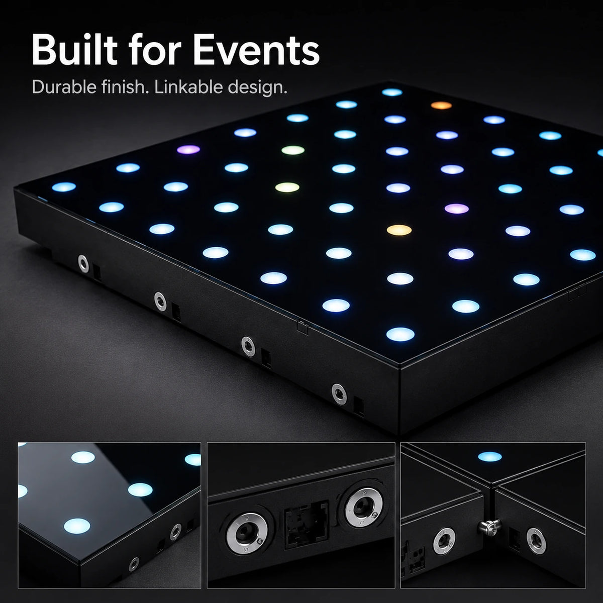 Event-ready Pixel LED Dance Floor technical specifications and connection details
