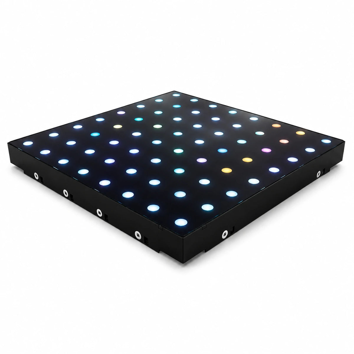 Pixel LED Magnetic Dance Floor illuminated with colorful patterns for events