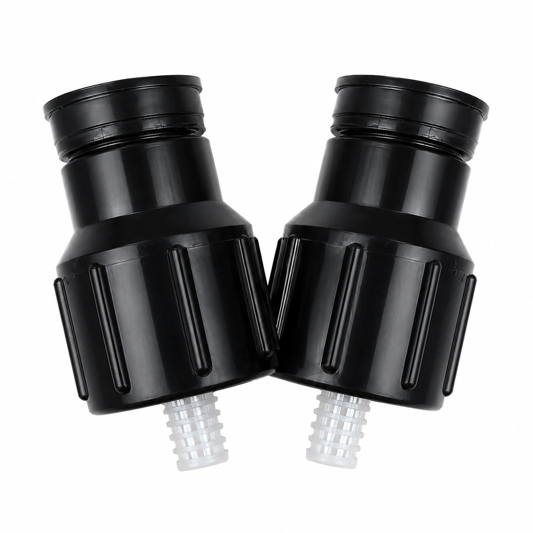 Two replacement foam machine spray nozzles on a clean white background with no text