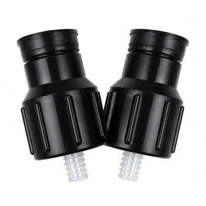 Two replacement foam machine spray nozzles on a clean white background with no text