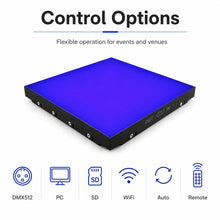 RGB LED Dance Floor control options and programming interface for DJs