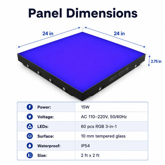 Rainbow LED Magnetic Dance Floor