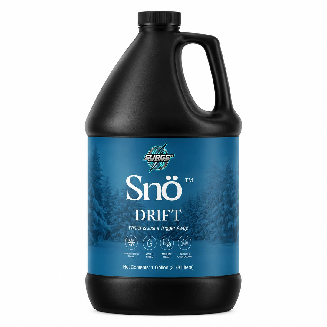 Snö Drift standard snow solution in a black 1-gallon bottle on a clean white background