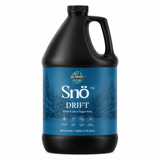 Snö Drift standard snow solution in a black 1-gallon bottle on a clean white background