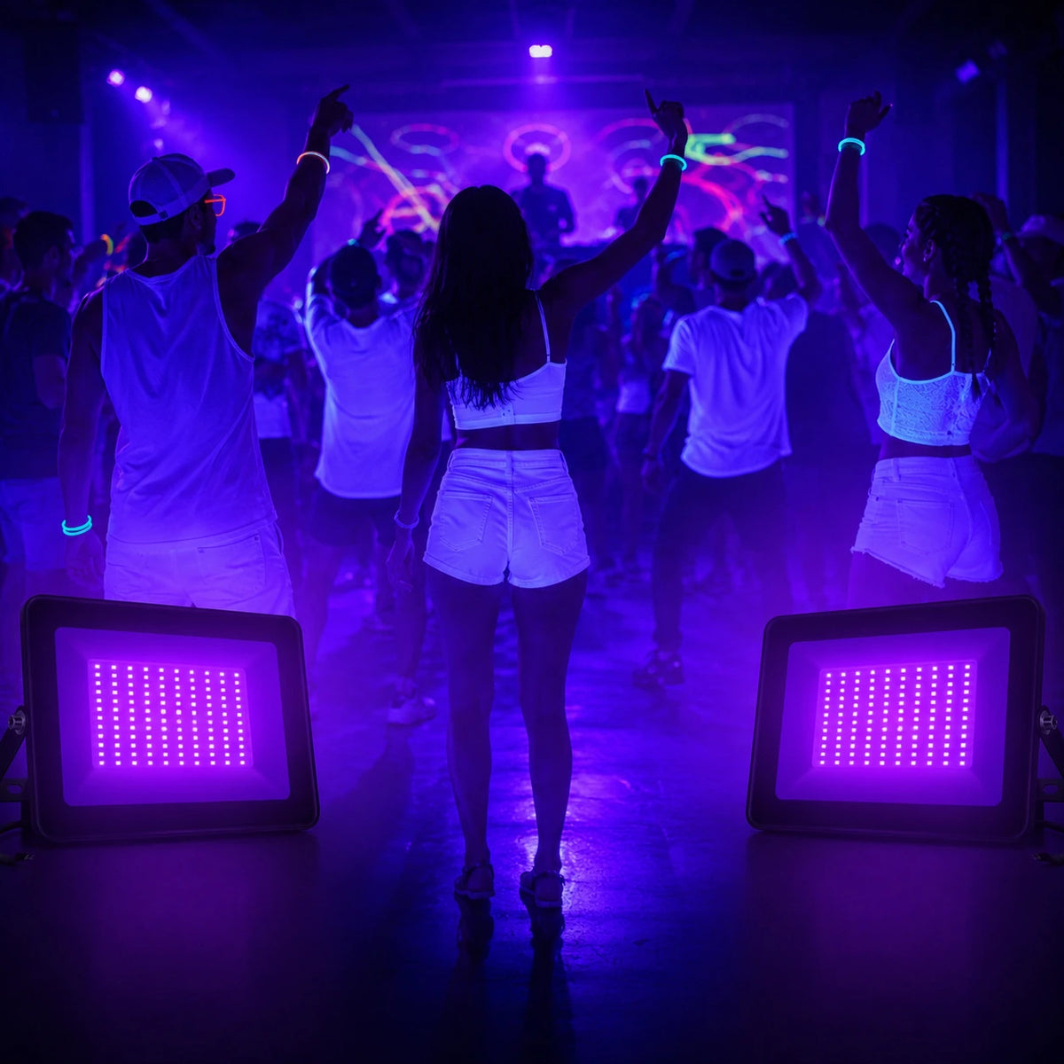 200W LED Blacklight UV party lighting lifestyle - SurgeFX