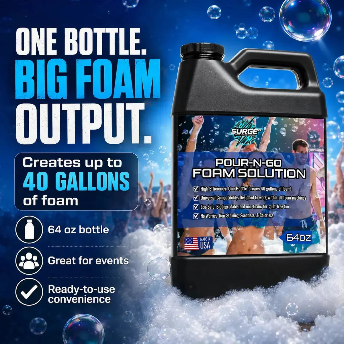 Second lifestyle marketing image for the 64oz Pour-N-Go foam solution.