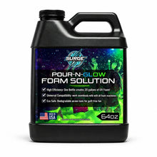 SurgeFX 64oz UV Foam Solution Pour-N-Glow bottle shown as the main product image.