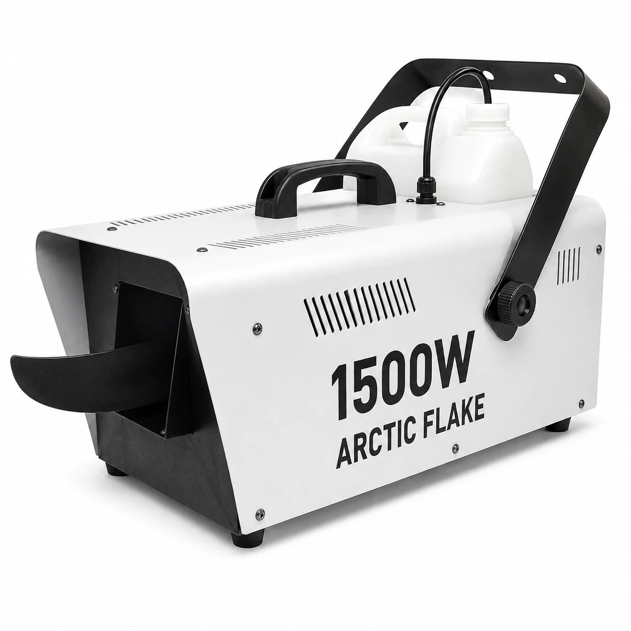Arctic Flake 1500W snow machine hero image on a clean white background.