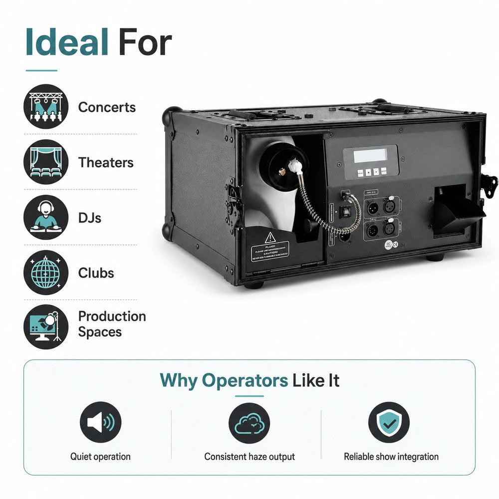 SurgeFX Banshee Haze Machine ideal applications