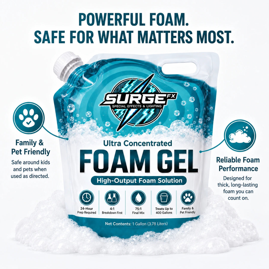 Foam Gel Concentrate for family and pet friendly foam parties - SurgeFX