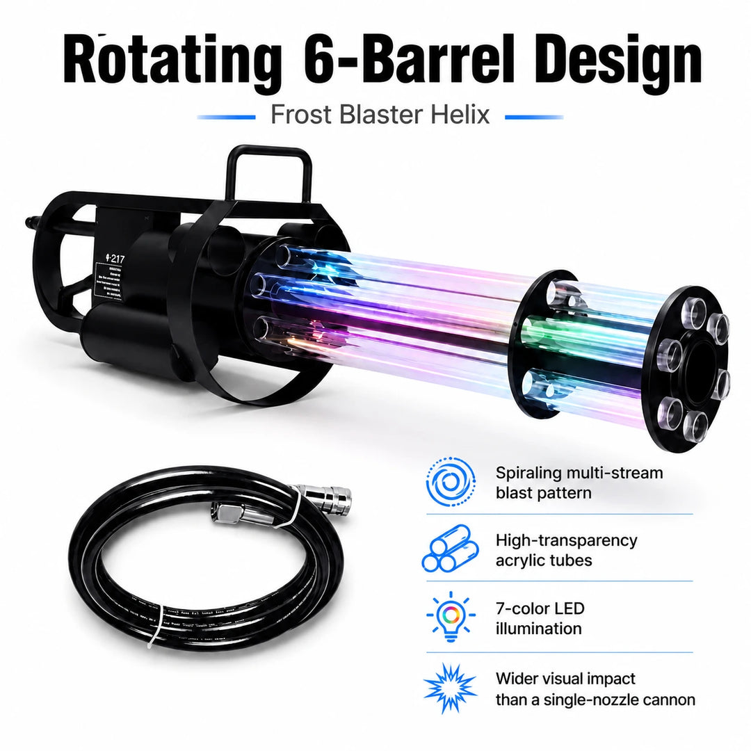 Frost Blaster Helix rotating six barrel design