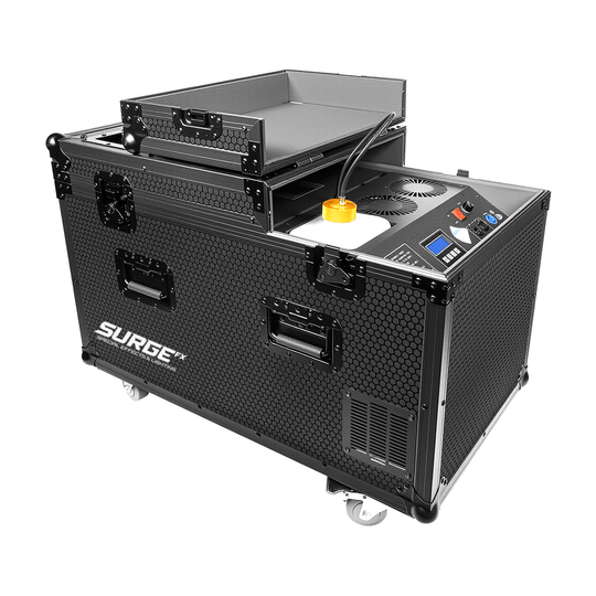 SurgeFX Hydra Dual Output Ground Fog Machine – 3000W Low - Lying Fog Effect System - SurgeFX