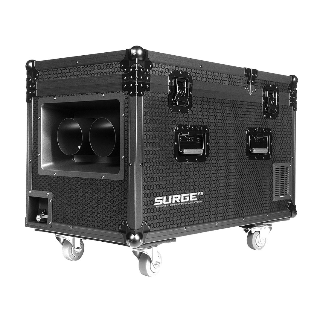 SurgeFX Hydra Dual Output Ground Fog Machine – 3000W Low - Lying Fog Effect System - SurgeFX