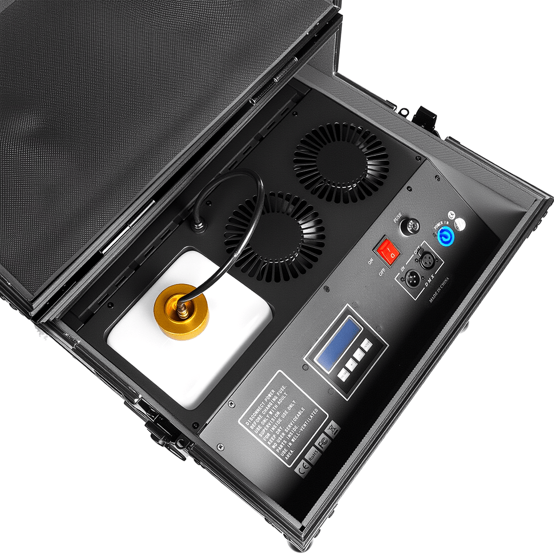 SurgeFX Hydra Dual Output Ground Fog Machine – 3000W Low - Lying Fog Effect System - SurgeFX