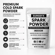 SurgeFX Indoor Cold Spark Powder features